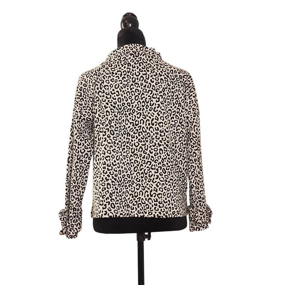 ANN TAYLOR Mock Neck Animal Print Sweater, Size Medium - Picture 3 of 14
